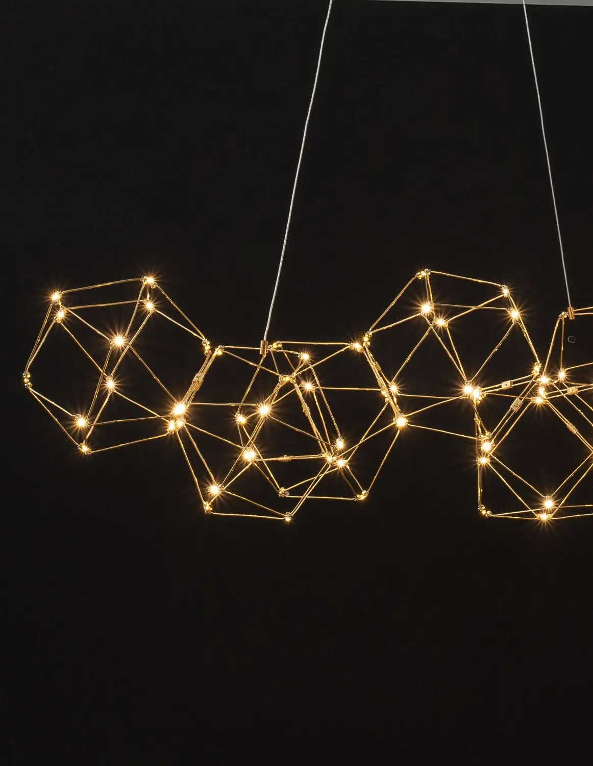 B-Ware Nova Luce Pendelleuchte Hängeleuchte Nebula Led Gold Warmweiß 33,6 W 108 Cm - 5212017420596