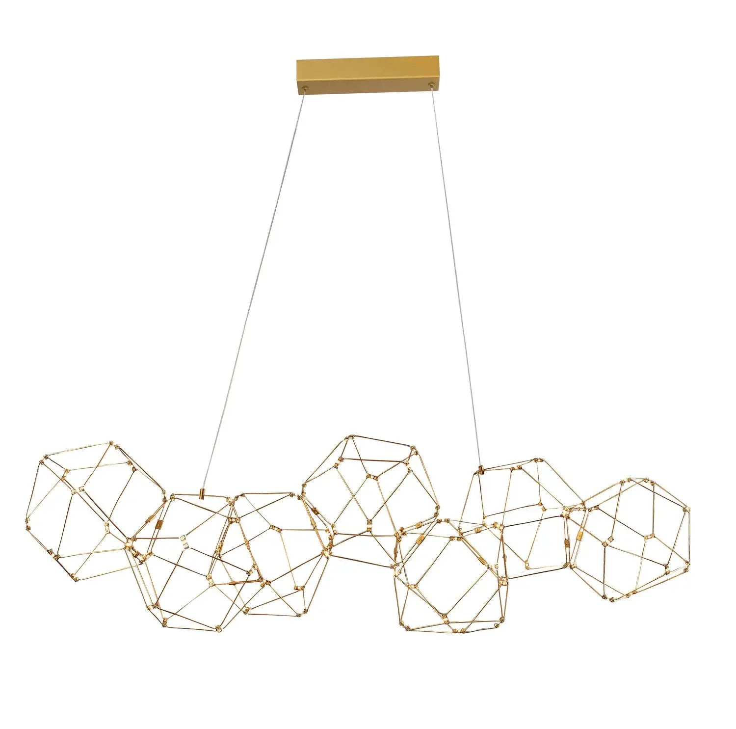 B-Ware Nova Luce Pendelleuchte Hängeleuchte Nebula Led Gold Warmweiß 33,6 W 108 Cm - 5212017420596
