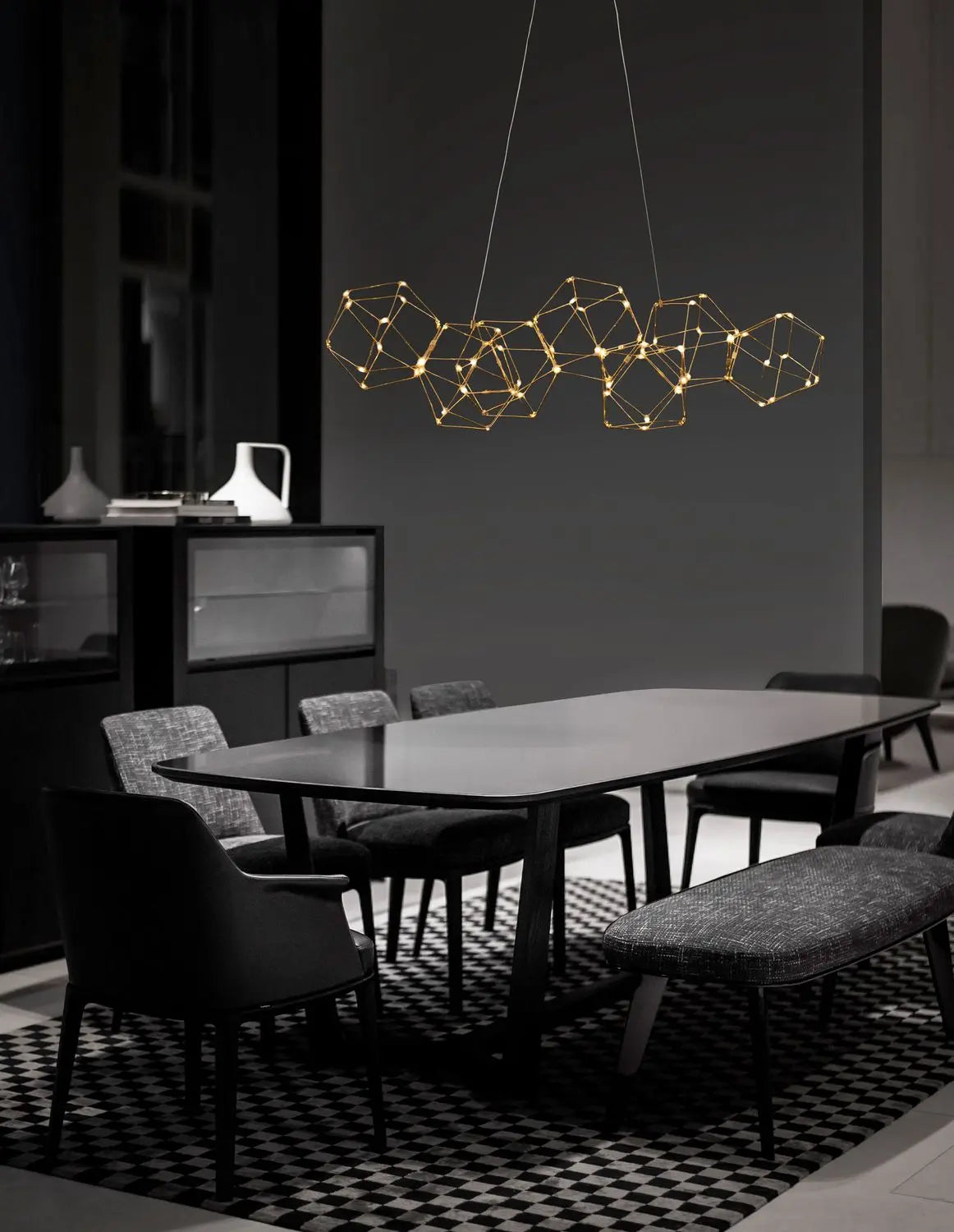 B-Ware Nova Luce Pendelleuchte Hängeleuchte Nebula Led Gold Warmweiß 33,6 W 108 Cm - 5212017420596