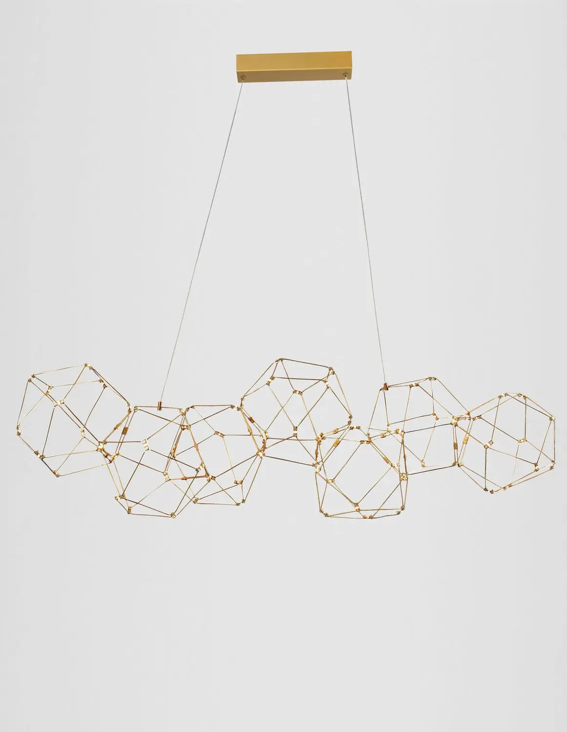 B-Ware Nova Luce Pendelleuchte Hängeleuchte Nebula Led Gold Warmweiß 33,6 W 108 Cm - 5212017420596