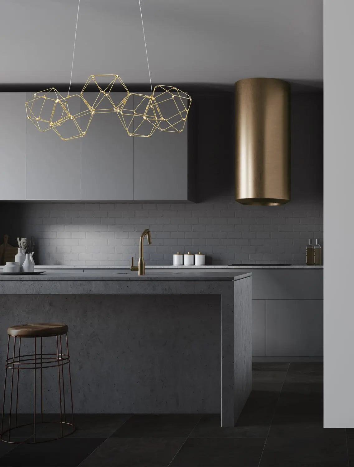 B-Ware Nova Luce Pendelleuchte Hängeleuchte Nebula Led Kupfer Warmweiß 21,6 W 84 Cm - 5212017433879