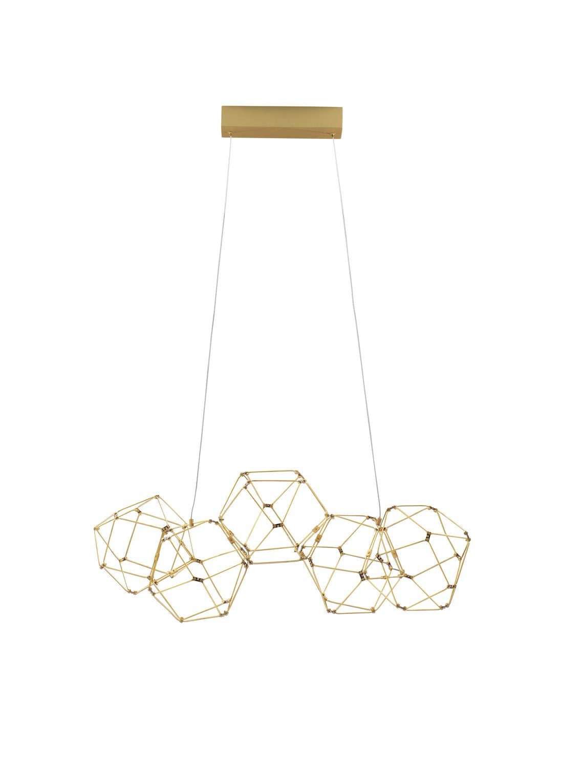 Nova Luce Pendelleuchte Hängeleuchte NEBULA LED Kupfer Warmweiß 21,6 W 84 cm - 5212017433879
