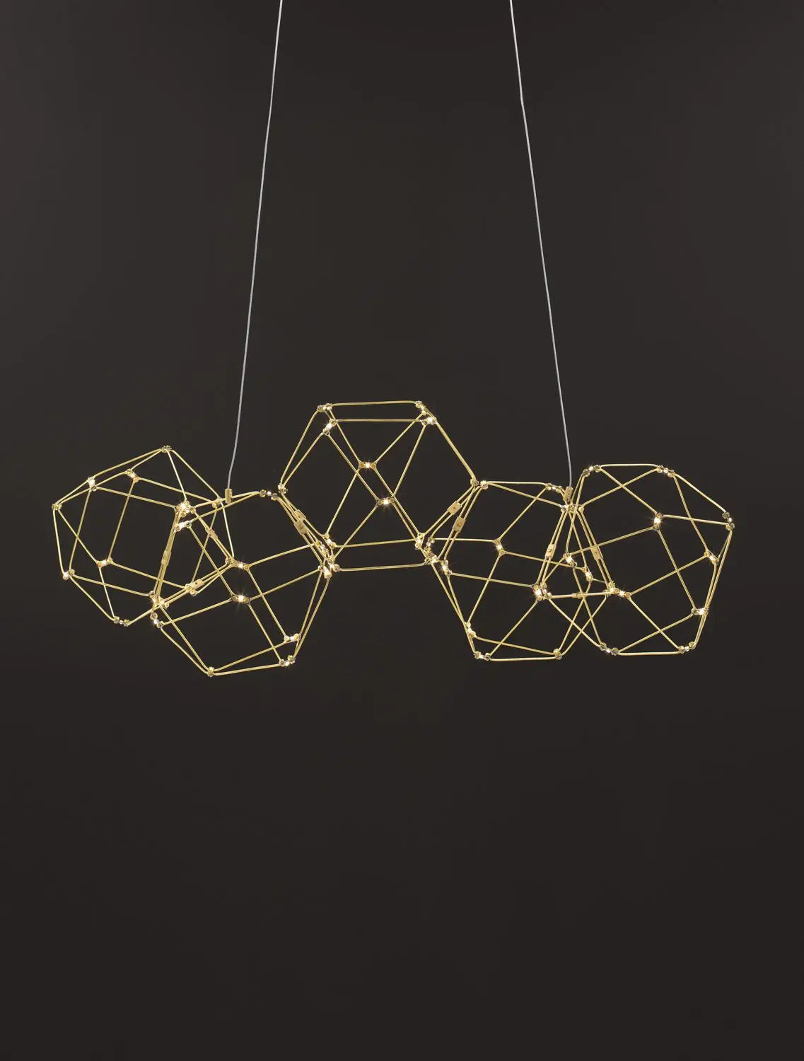 B-Ware Nova Luce Pendelleuchte Hängeleuchte Nebula Led Kupfer Warmweiß 21,6 W 84 Cm - 5212017433879
