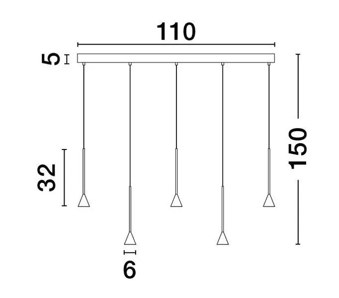B-Ware Nova Luce Pendelleuchte Hängeleuchte Net Led Schwarz Dimmbar 110cm Siehe Text - 5212017445315