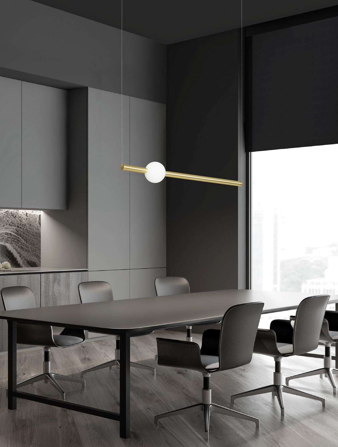 Nova Luce Pendelleuchte Hängeleuchte LED NEUTRON Gold Warmweiß 11 W 92 cm Lampe - 5212017439437