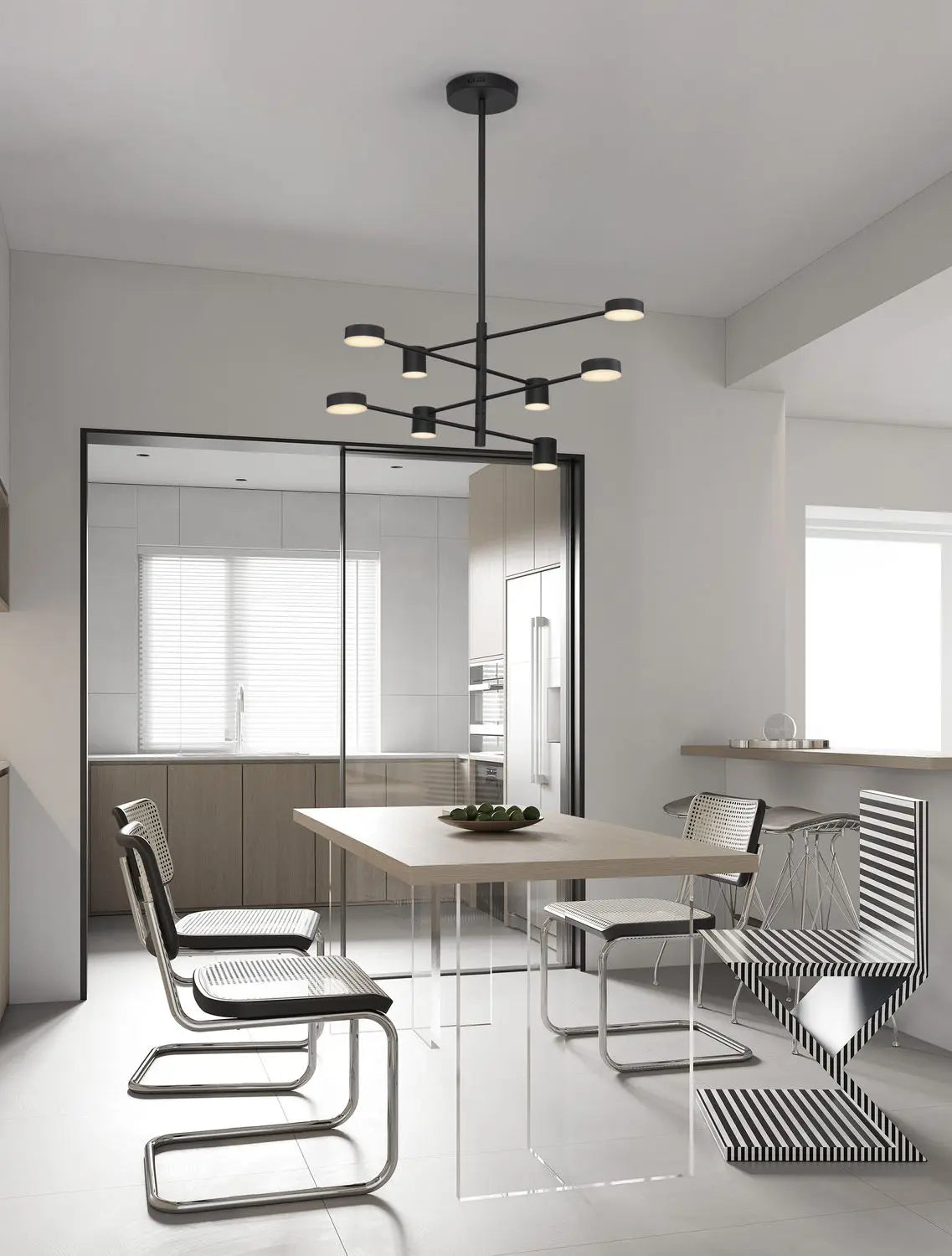 B-Ware Nova Luce Pendelleuchte Hängeleuchte Nordik Led Lampe Dimmbar Schwarz Siehe Text - 5212017440693