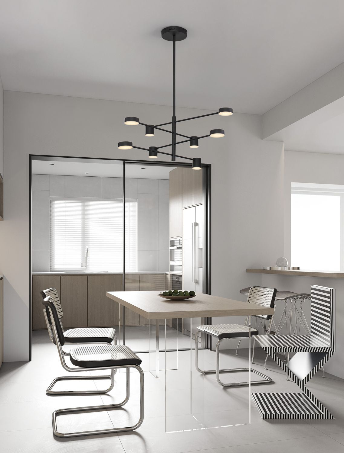 Nova Luce Pendelleuchte Hängeleuchte NORDIK LED Lampe dimmbar Schwarz SIEHE TEXT - 5212017440693