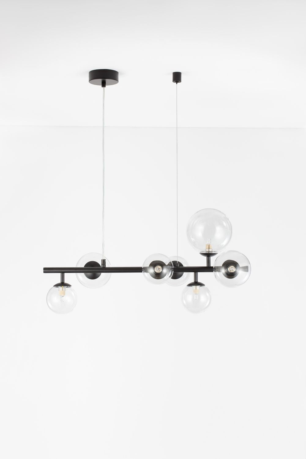 Nova Luce Pendelleuchte Hängeleuchte ODILLIA Schwarz G9 LED 7-fach dimmbar Glas - 5212017434357