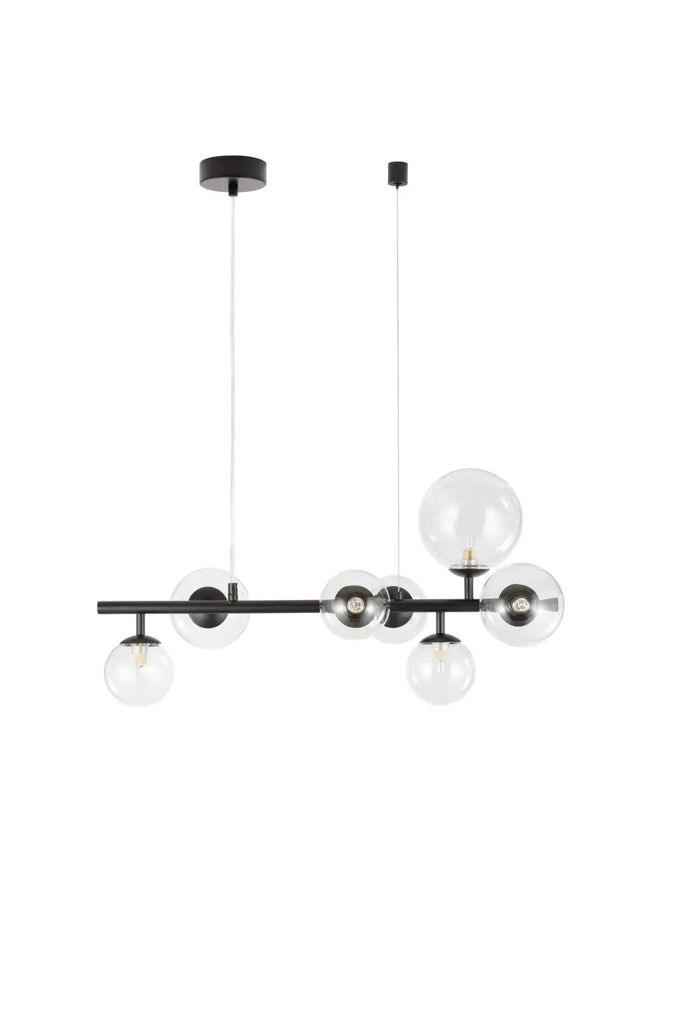 B-Ware Nova Luce Pendelleuchte Hängeleuchte Odillia Schwarz G9 Led 7 Fach Dimmbar Glas - 5212017434357