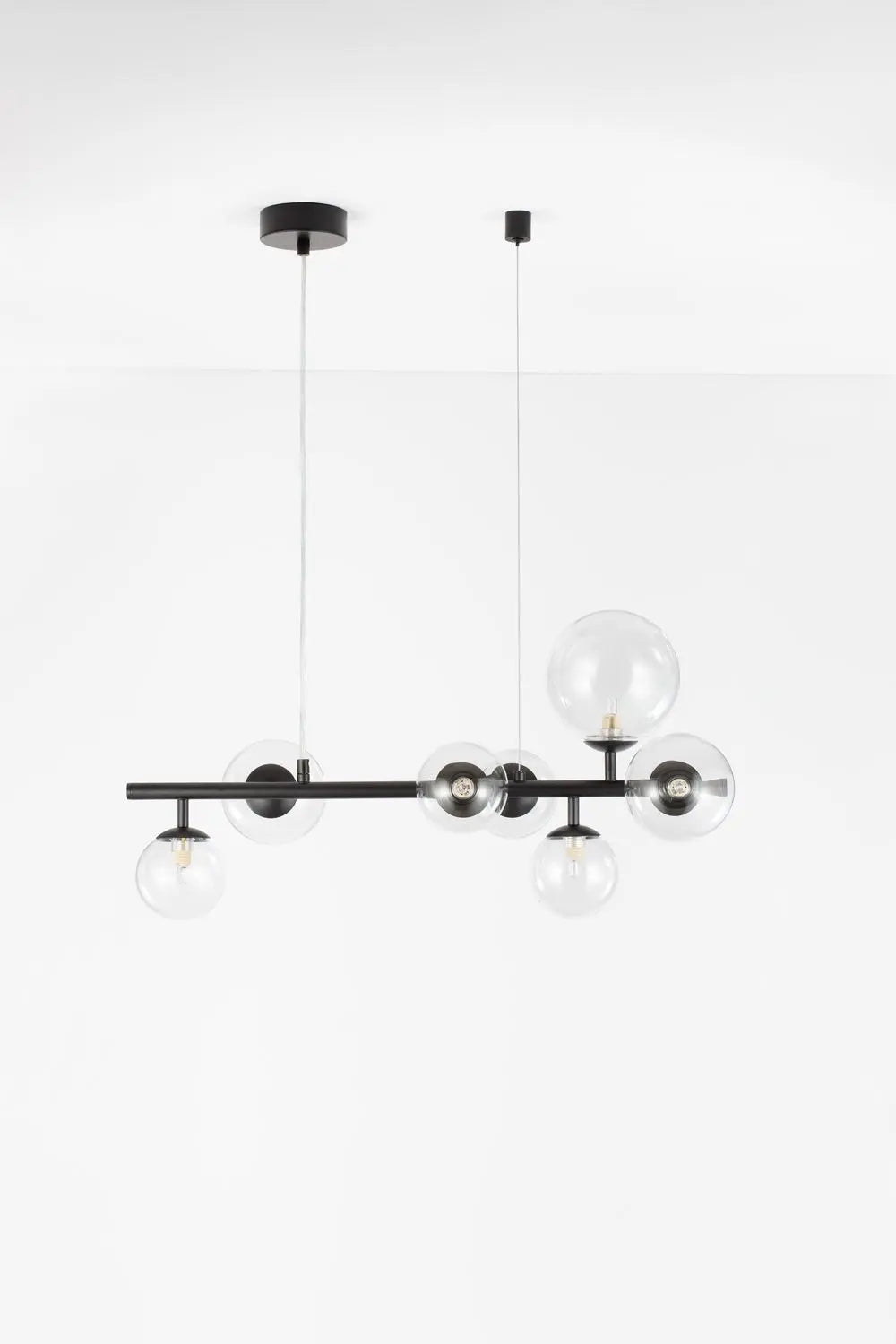 B-Ware Nova Luce Pendelleuchte Hängeleuchte Odillia Schwarz G9 Led 7 Fach Dimmbar Glas - 5212017434357