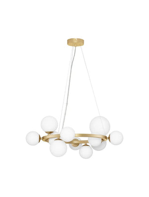 B-Ware Nova Luce Pendelleuchte Hängeleuchte Odillia Gold G9 Led 11 Flammig Dimmbar Glas