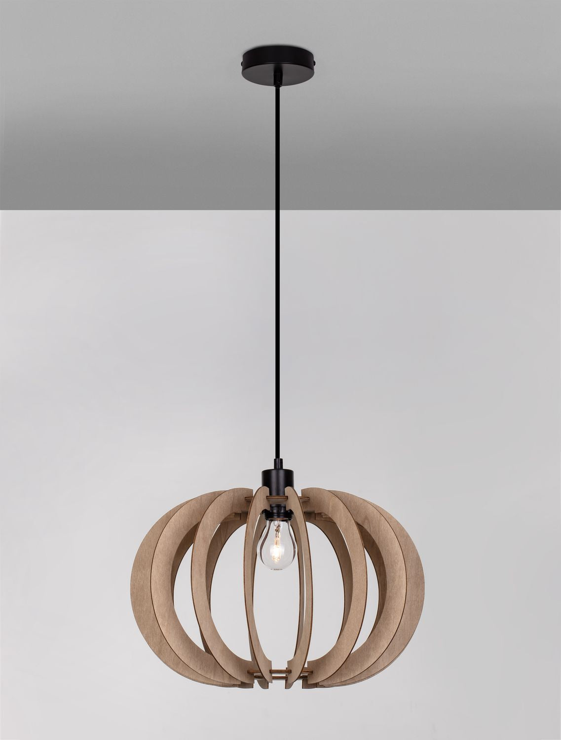 Nova Luce Pendelleuchte Hängeleuchte OTTOLINE E27 LED Braun dimmbar Ø 40cm Lampe - 5212017436207