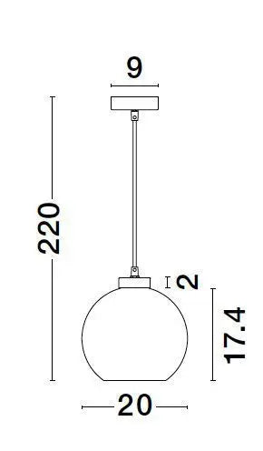B-Ware Nova Luce Pendelleuchte Hängeleuchte Palmer E27 Led Schwarz Dimmbar Glas ø 20cm - 5212017430946