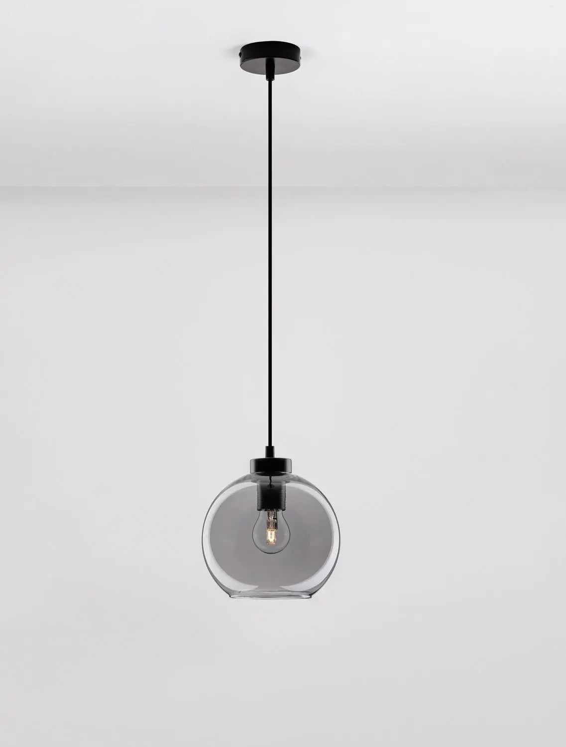 B-Ware Nova Luce Pendelleuchte Hängeleuchte Palmer E27 Led Schwarz Dimmbar Glas ø 20cm - 5212017430946