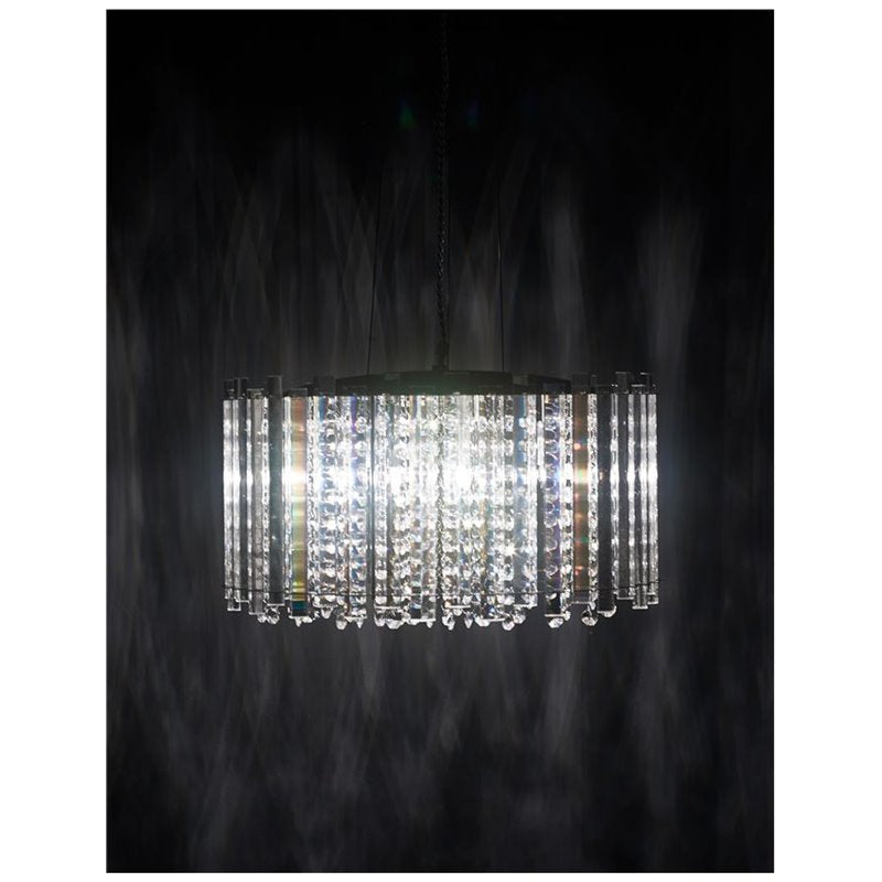 NOVA LUCE Pendelleuchte Hängelampe ELEMENT Chrom Kristall G9 LED SIEHE TEXT/FOTO - 5212017425577