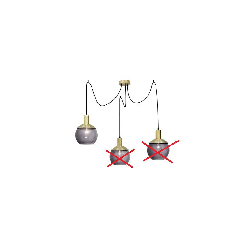 B-Ware Nova Luce Pendelleuchte Hängelampe Odessa Kugeln Rauchglas Led Siehe Text/F604 - 5212017414113