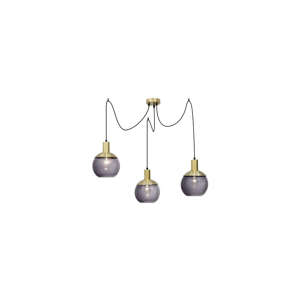 Nova Luce Pendelleuchte Hängelampe Odessa Kugeln Rauchglas LED SIEHE TEXT/F898 - 5212017414113