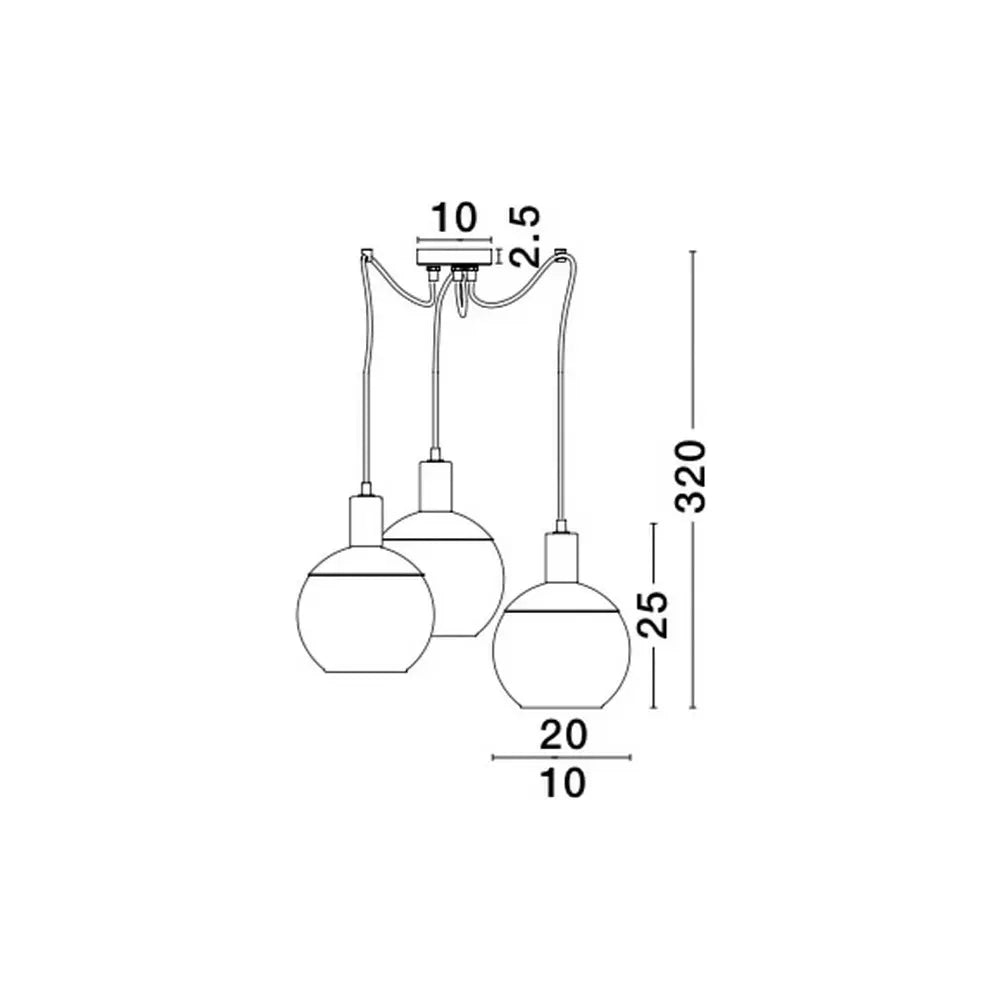B-Ware Nova Luce Pendelleuchte Hängelampe Odessa Kugeln Rauchglas Led Siehe Text/F898 - 5212017414113