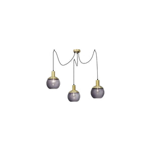 B-Ware Nova Luce Pendelleuchte Hängelampe Odessa Kugeln Rauchglas Led Siehe Text/F898