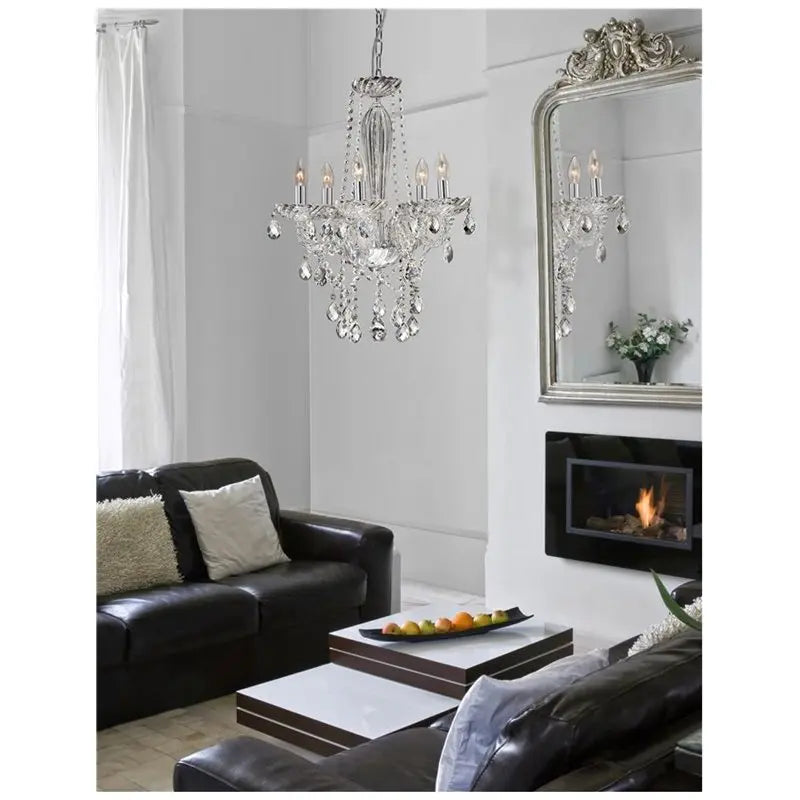 B-Ware Nova Luce Pendelleuchte Kronleuchter Mozart Chrom Glas Kristall E14 Led ø 58 Cm - 5212017401342
