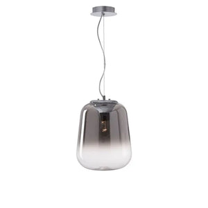B-Ware Nova Luce Pendelleuchte Hängelampe Oliverio Chrom Aluminium Glas 45 Cm E27 Led