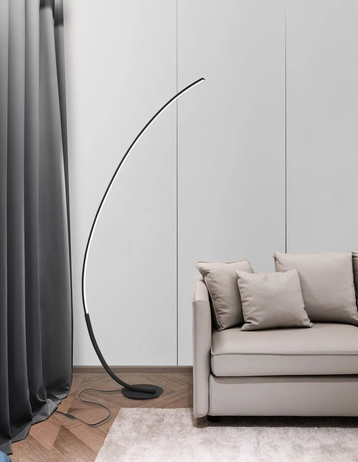 B-Ware Nova Luce Stehlampe Standleuchte Led Schwarz Premium Warmweiß Dimmbar 172 Cm 30 W - 5212017419859