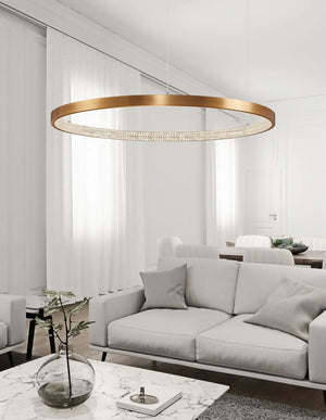 B-Ware Nova Luce Pendelleuchte Hängeleuchte Preston Led Lampe Gold Warmweiß Dimmbar