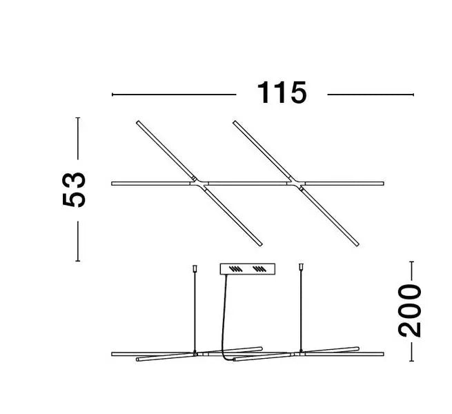 B-Ware Nova Luce Pendelleuchte Hängeleuchte Led Messing Raccio Wohnzimmer Dimmbar 27 W - 5212017433909