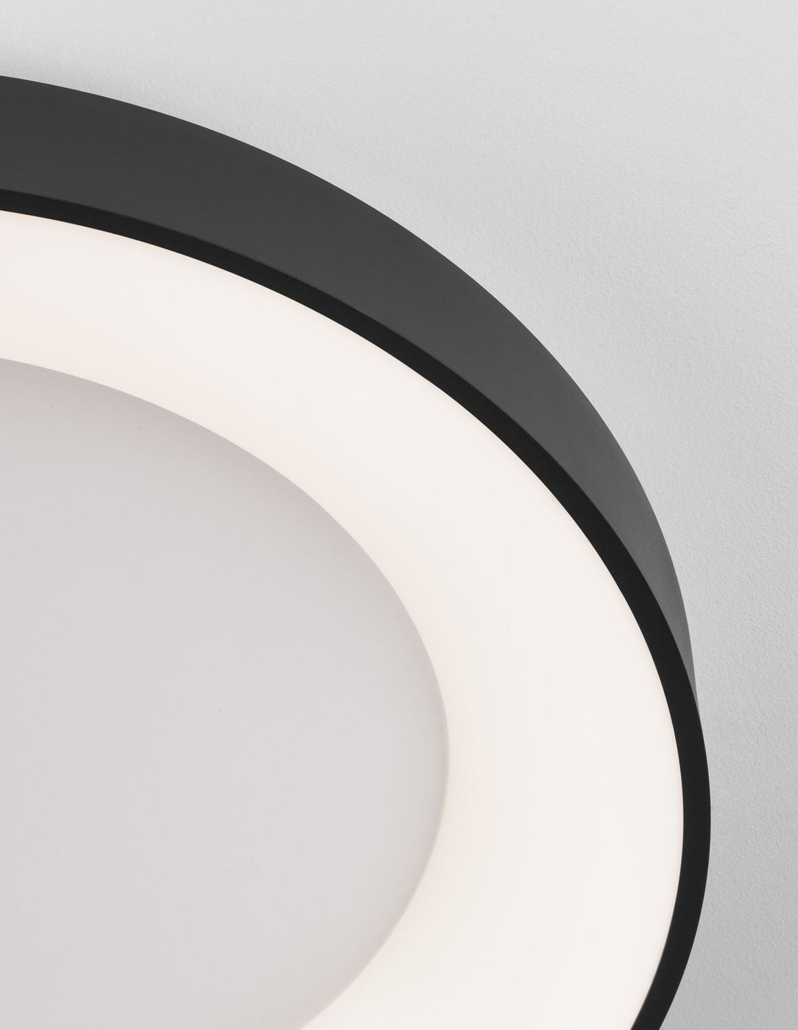 Nova Luce Deckenleuchte Deckenlampe LED RANDO THIN Schwarz Warmweiß dimmbar 60cm - 5212017420107