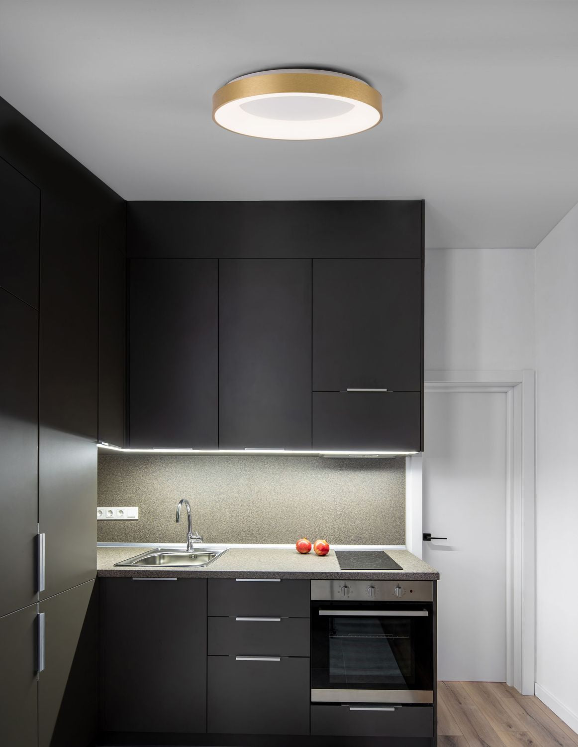 Nova Luce Deckenleuchte Deckenlampe Rando Thin LED Gold Warmweiß dimmbar 60 cm - 5212017420114