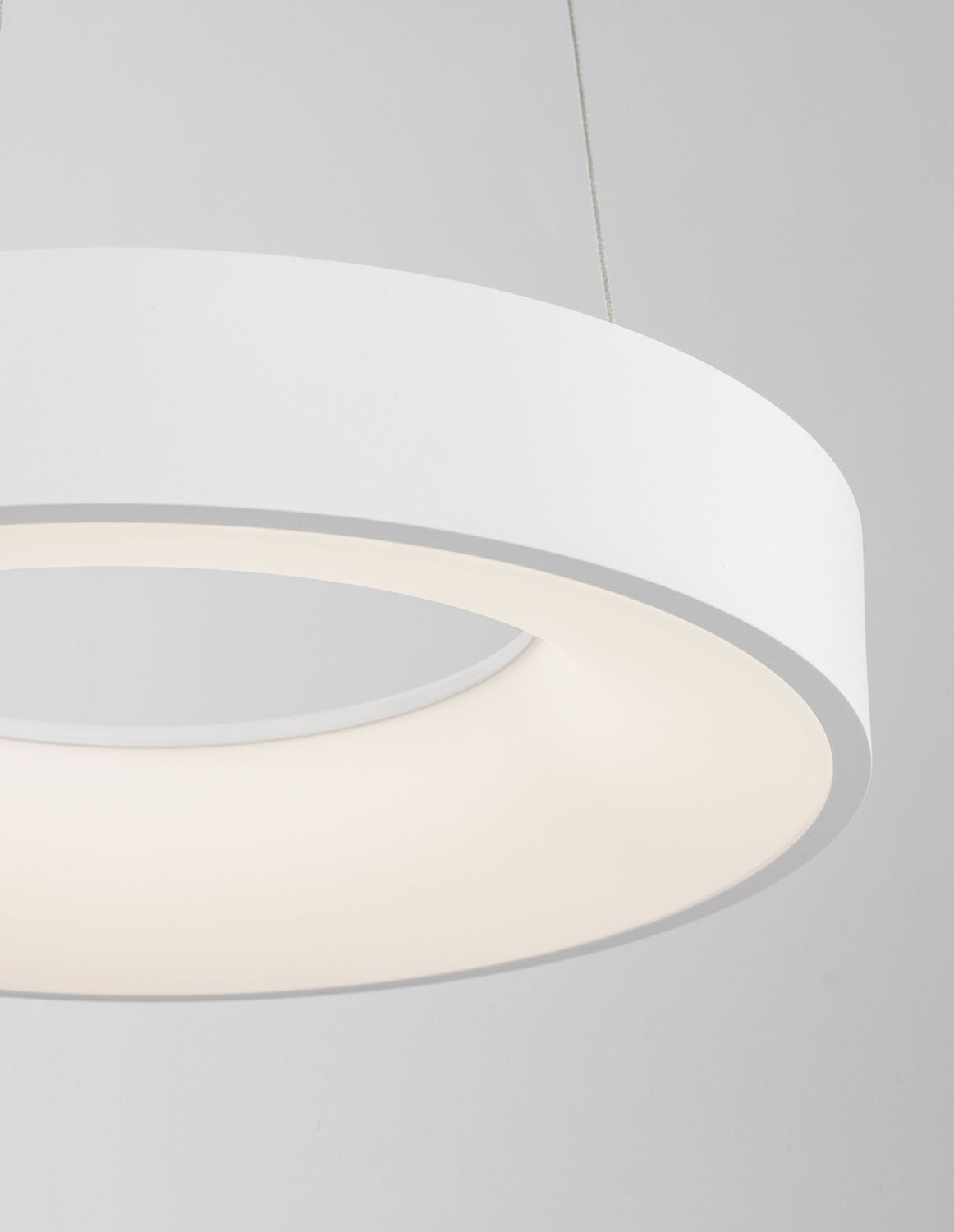 Nova Luce Pendelleuchte Hängeleuchte RANDO THIN LED Weiß Warmweiß dimmbar 38 cm - 5212017420145