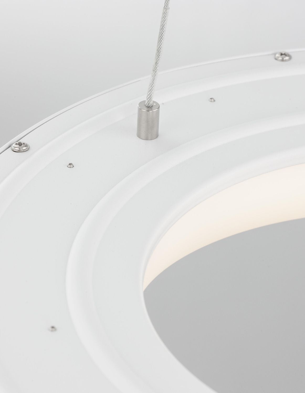 Nova Luce Pendelleuchte Hängeleuchte RANDO THIN LED Weiß Warmweiß dimmbar 38 cm - 5212017420145
