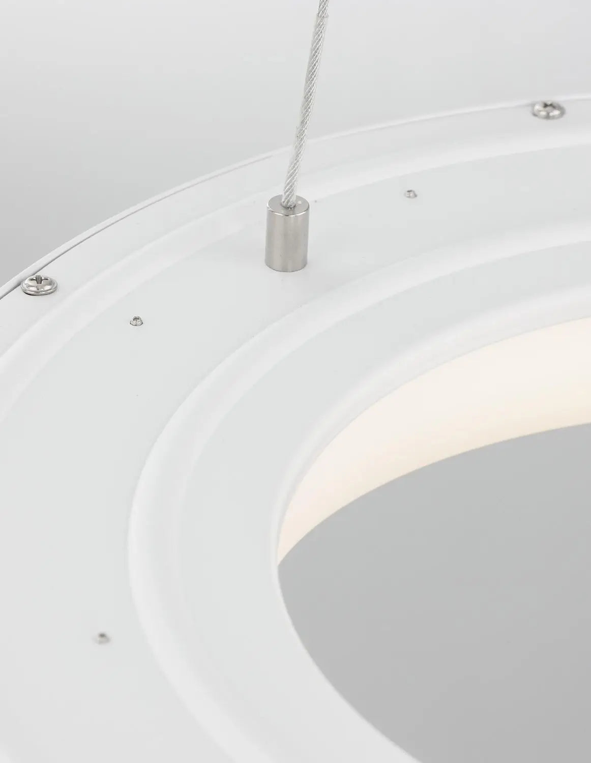B-Ware Nova Luce Pendelleuchte Hängeleuchte Rando Thin Led Weiß Warmweiß Dimmbar 38 Cm - 5212017420145
