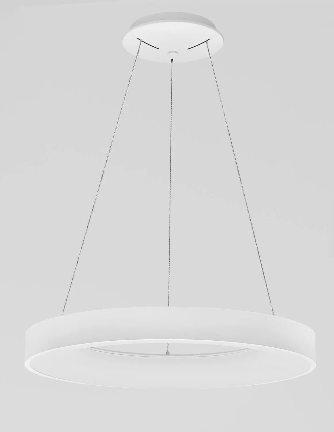 B-Ware Nova Luce Pendelleuchte Hängelampe Led Rando Thin Weiß Dimmbar Neutralweiß 60 Cm - 5212017420190