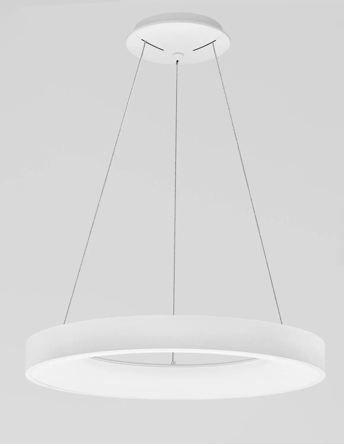 B-Ware Nova Luce Pendelleuchte Hängelampe Led Rando Thin Weiß Dimmbar Neutralweiß 60 Cm - 5212017420190