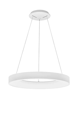 B-Ware Nova Luce Pendelleuchte Hängelampe Led Rando Thin Weiß Dimmbar Neutralweiß 60 Cm