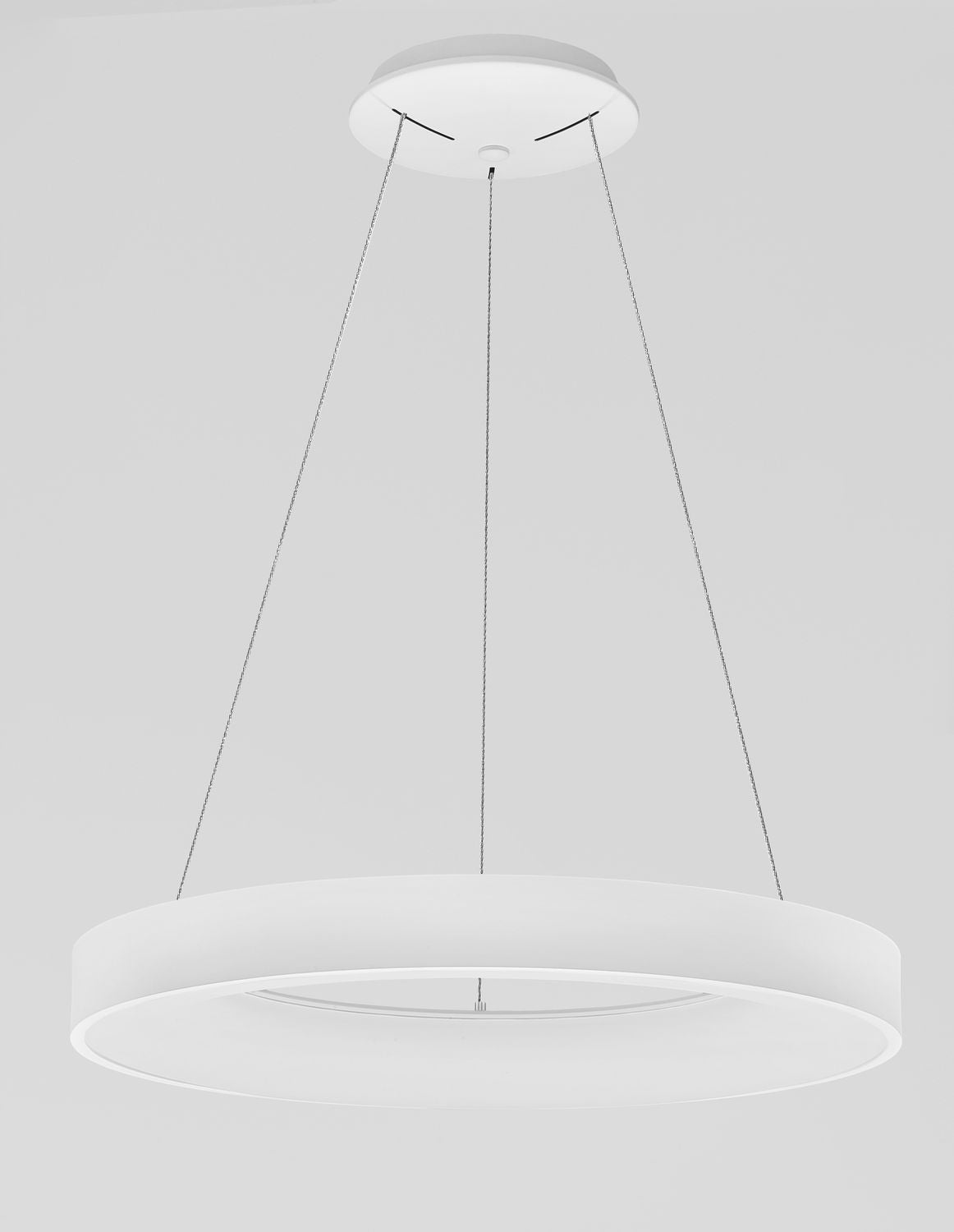 Nova Luce Pendelleuchte Hängeleuchte LED Weiß RANDO THIN Warmweiß dimmbar 60 cm - 5212017420213