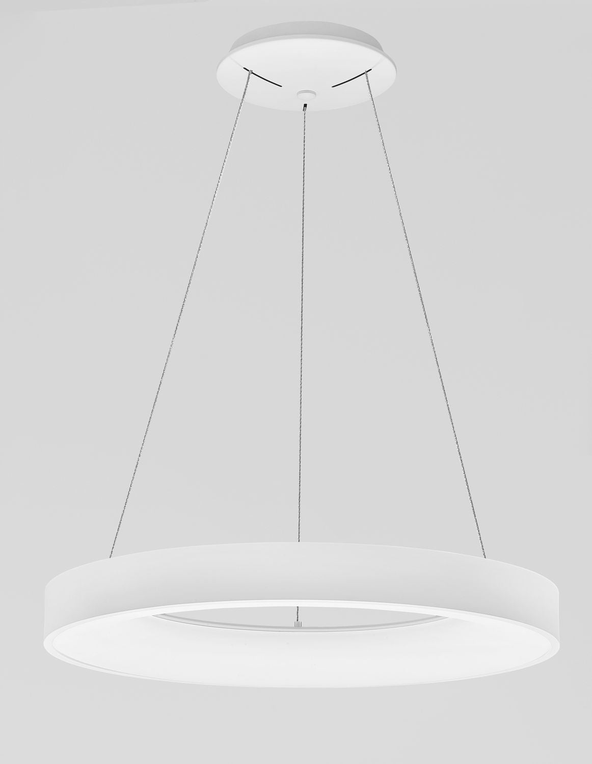 Nova Luce Pendelleuchte Hängeleuchte LED Weiß RANDO THIN Warmweiß dimmbar 60 cm - 5212017420213
