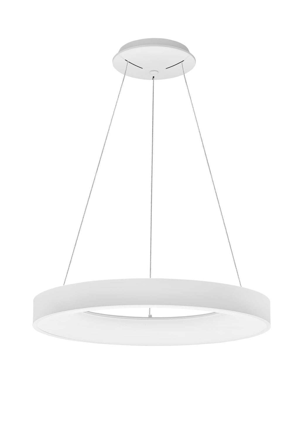 Nova Luce Pendelleuchte Hängeleuchte LED Weiß RANDO THIN Warmweiß dimmbar 60 cm - 5212017420213