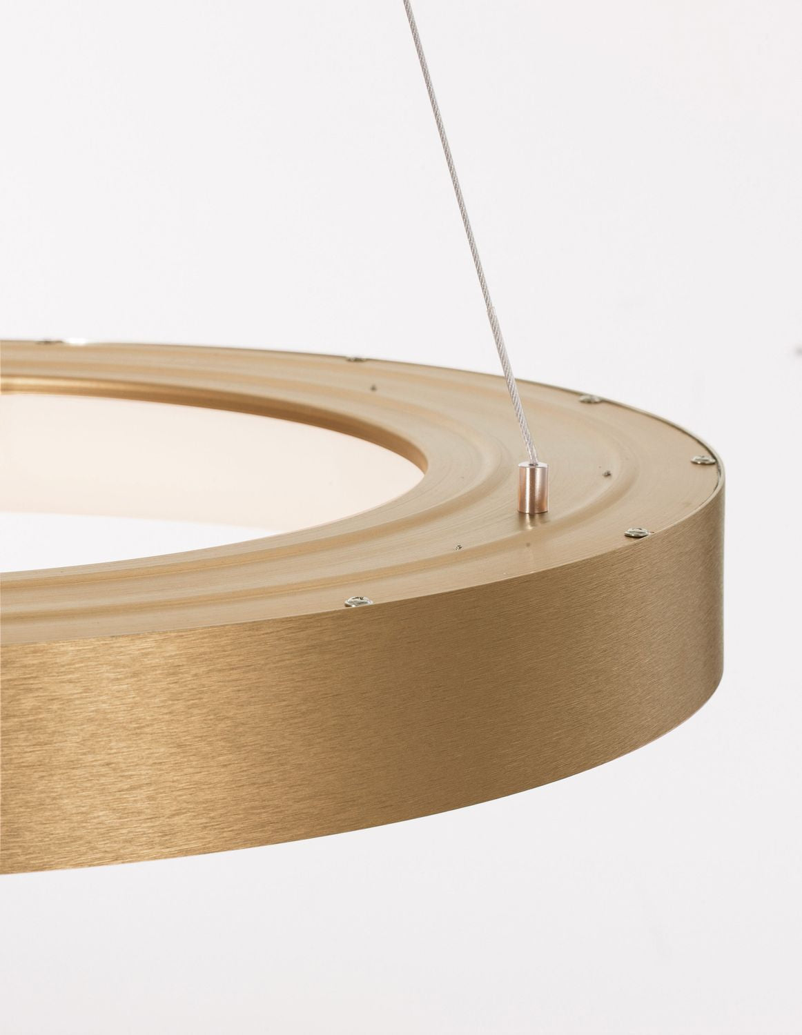 Nova Luce Pendelleuchte Hängeleuchte LED RANDO THIN Gold Warmweiß dimmbar 60 cm - 5212017420237