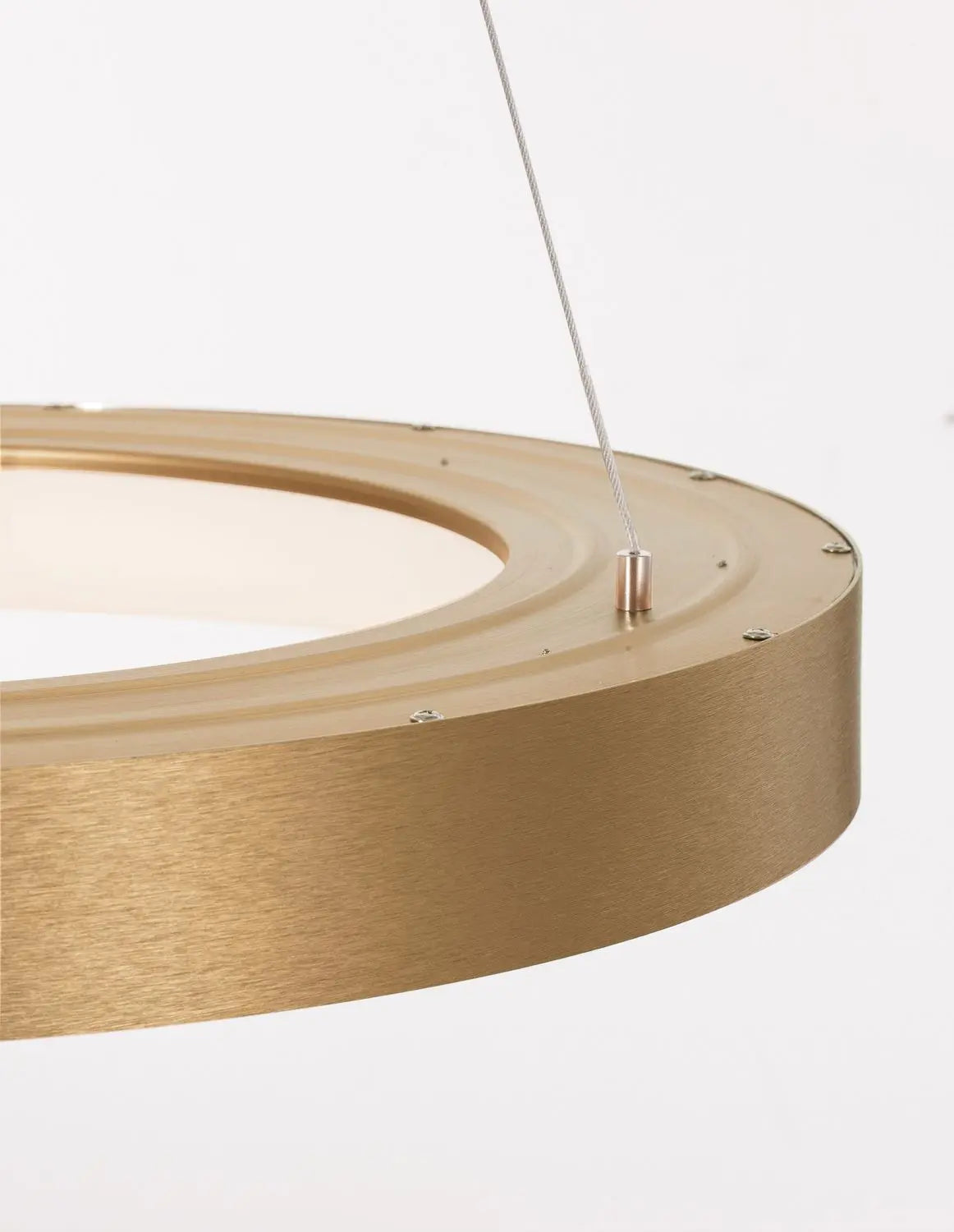 B-Ware Nova Luce Pendelleuchte Hängeleuchte Led Rando Thin Gold Warmweiß Dimmbar 60 Cm - 5212017420237