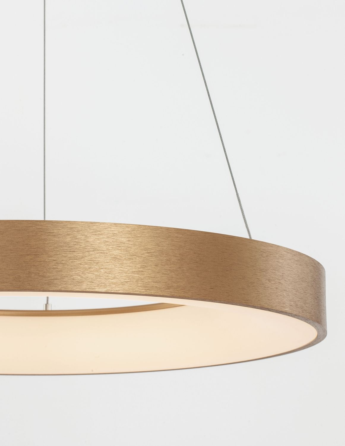 Nova Luce Pendelleuchte Hängeleuchte LED RANDO THIN Gold Warmweiß dimmbar 60 cm - 5212017420237