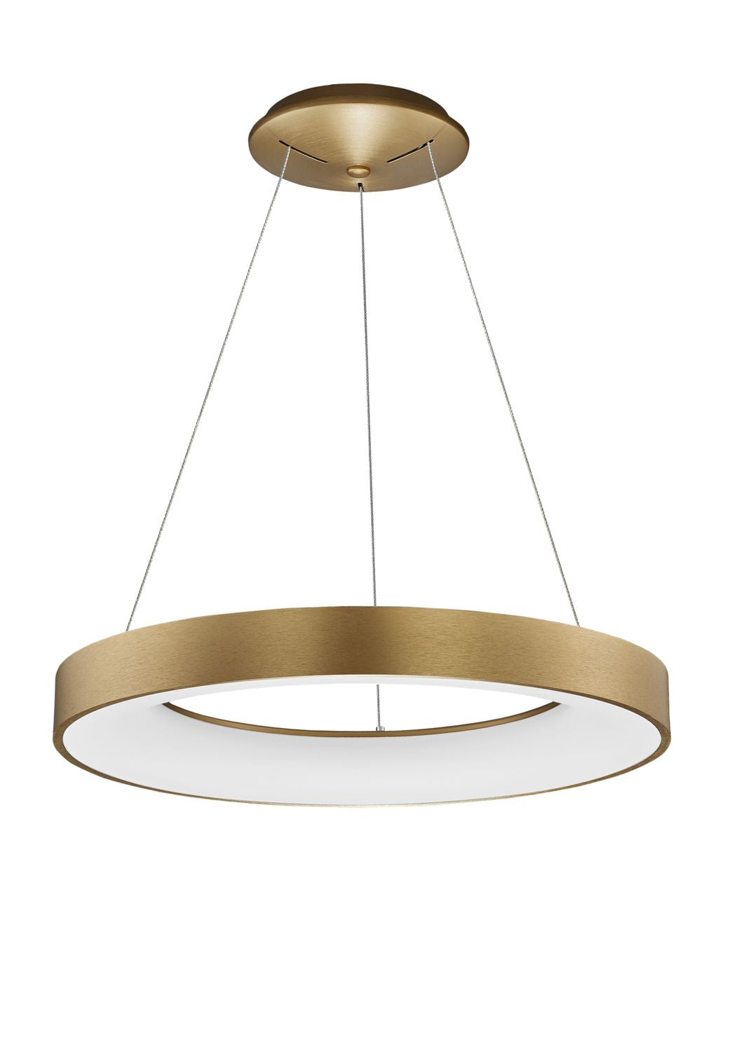Nova Luce Pendelleuchte Hängeleuchte LED RANDO THIN Gold Warmweiß dimmbar 60 cm - 5212017420237