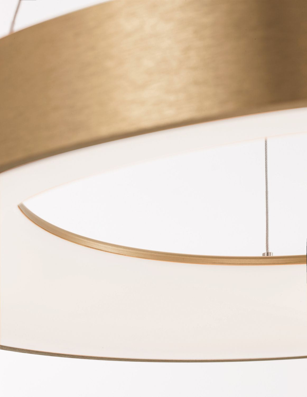 Nova Luce Pendelleuchte Hängeleuchte LED RANDO THIN Gold Warmweiß dimmbar 60 cm - 5212017420237