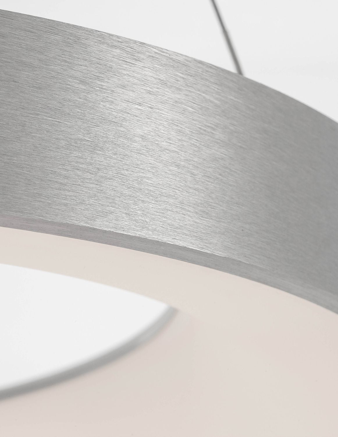 Nova Luce Pendelleuchte Hängeleuchte LED RANDO THIN Silber Warmweiß dimmbar 60cm - 5212017420251