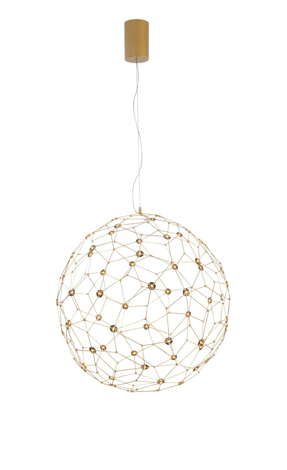 Nova Luce Pendelleuchte Hängeleuchte LED SOLE Gold Warmweiß Metall 60 cm 21,6 W - 5212017420619