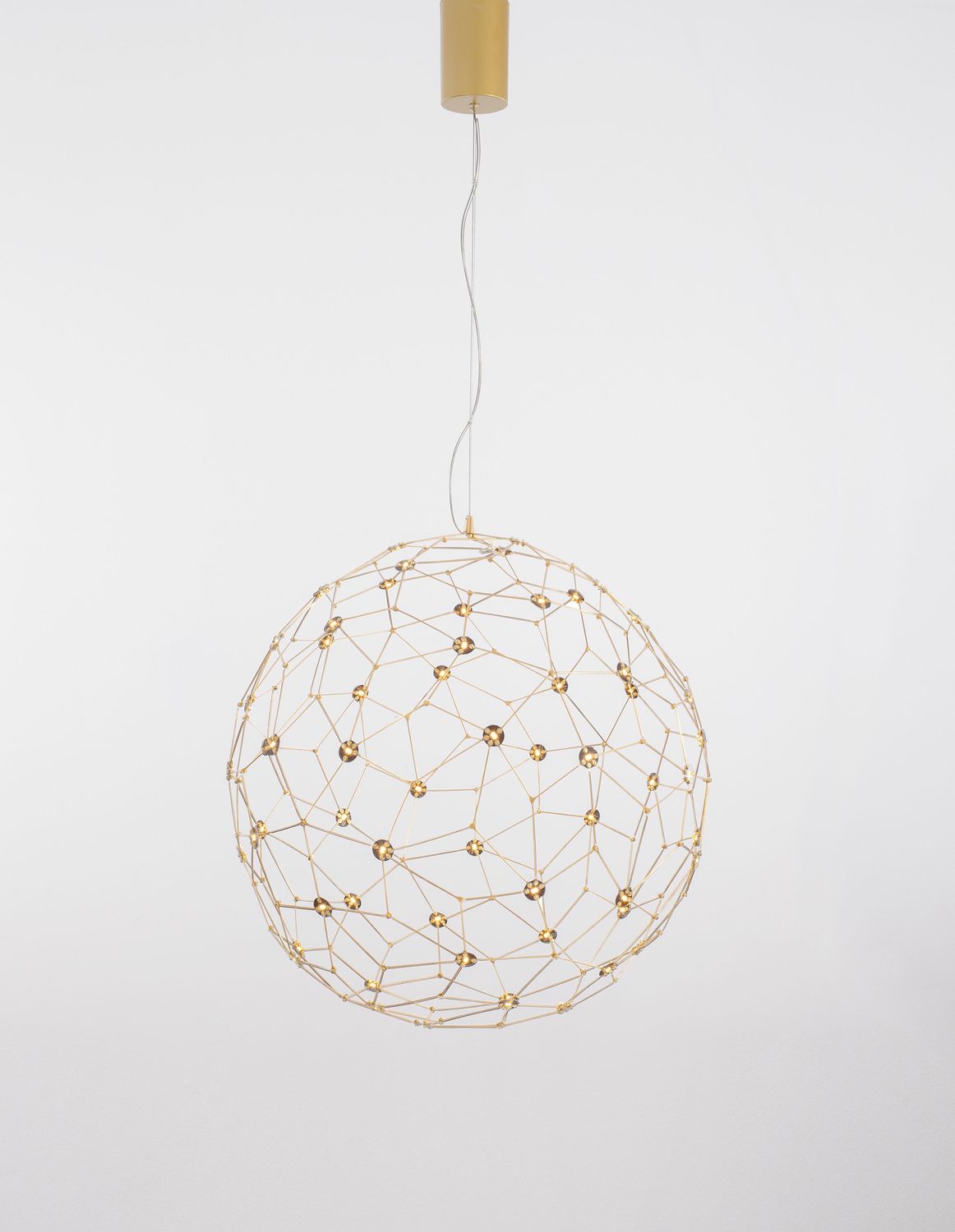 Nova Luce Pendelleuchte Hängeleuchte LED SOLE Gold Warmweiß Metall 60 cm 21,6 W - 5212017420619