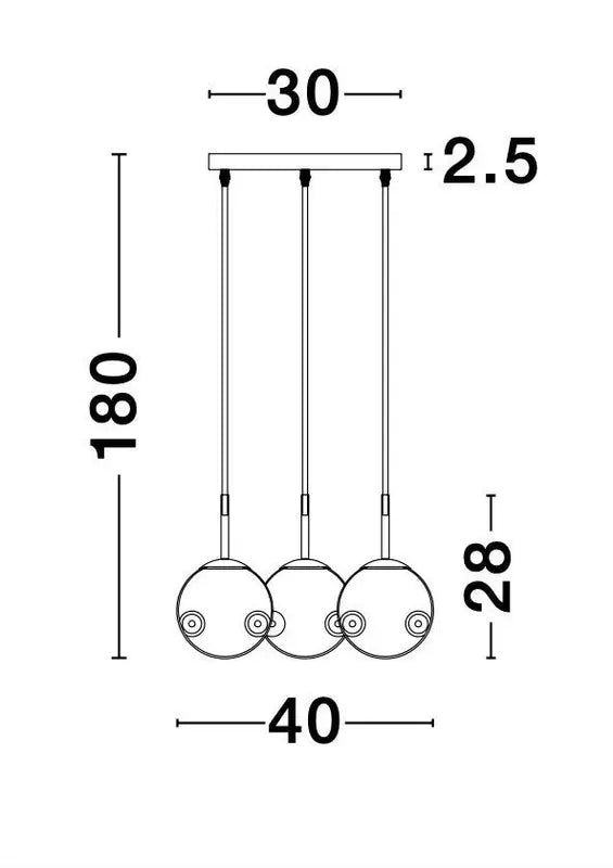 B-Ware Nova Luce Pendelleuchte Hängeleuchte Spada Gold E27 Led 3 Flammig Dimmbar Glas - 5212017420978