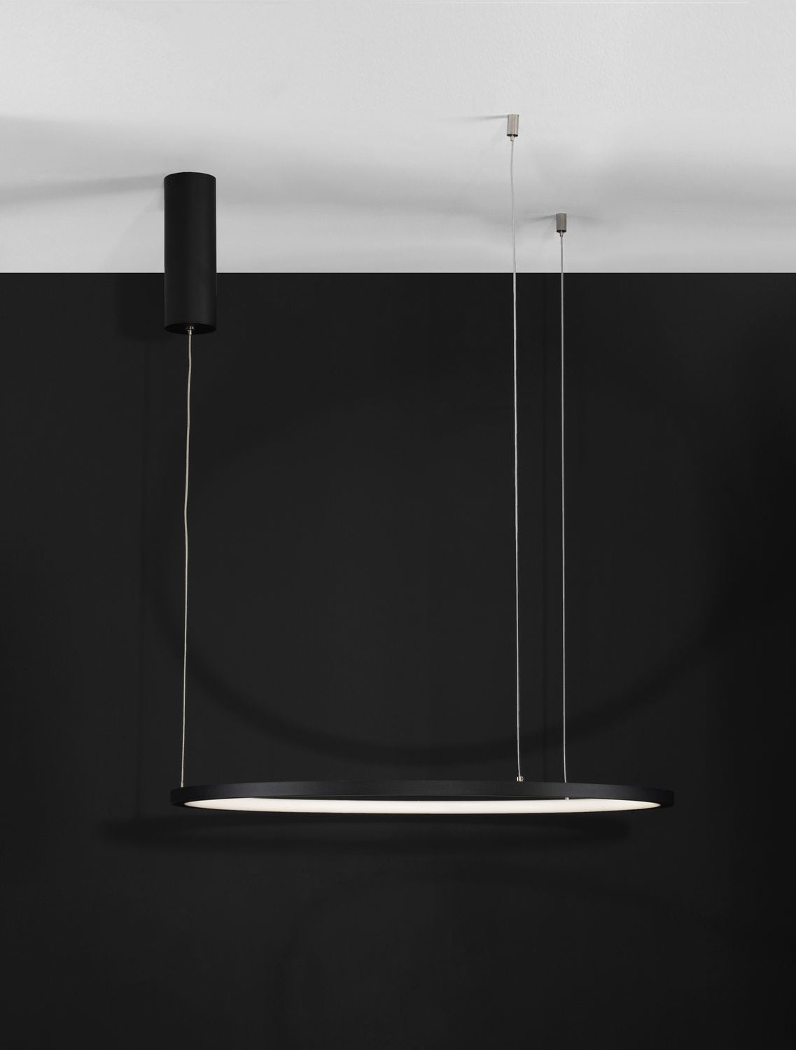 Nova Luce Pendelleuchte Hängeleuchte LED TARQUIN Schwarz Warmweiß dimmbar 60 cm - 5212017438263