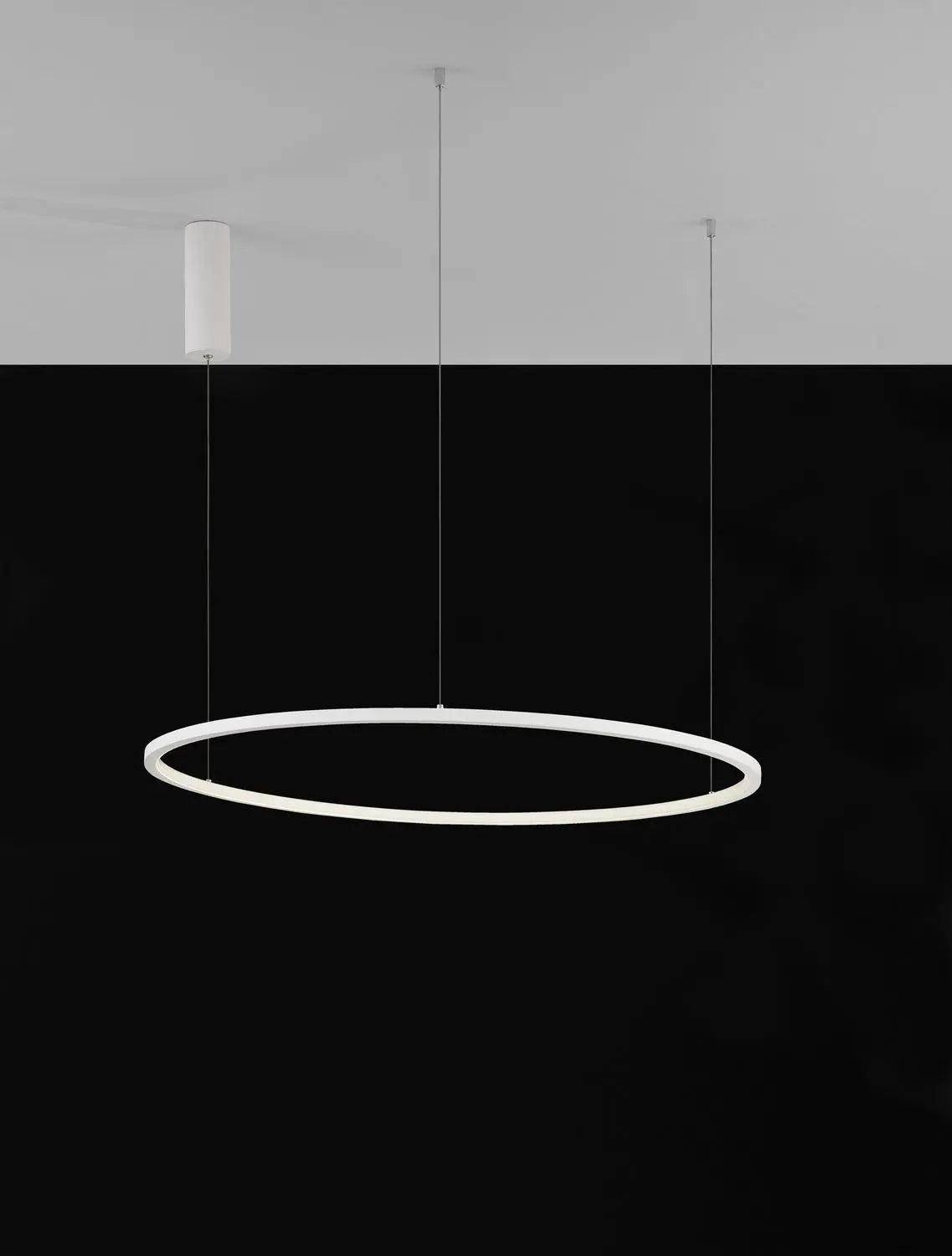 B-Ware Nova Luce Pendelleuchte Hängeleuchte Led Tarquin Weiß Warmweiß Dimmbar ø 80 Cm - 5212017438294